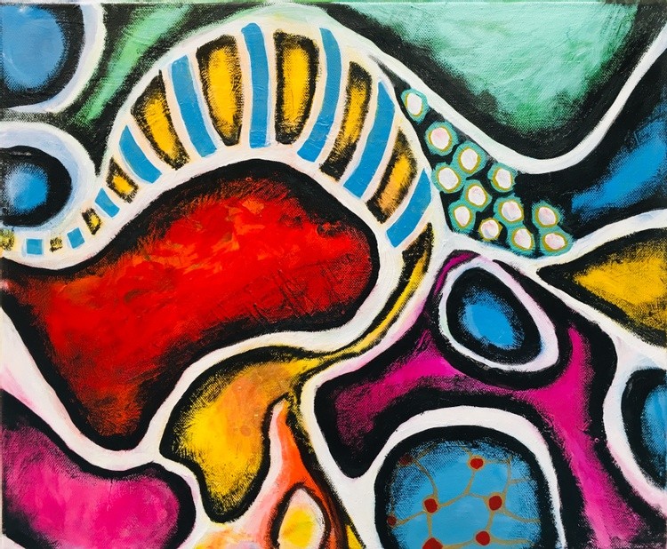 1. Bread Acrylic, Gouache on Canvas 38x46cm, 2020