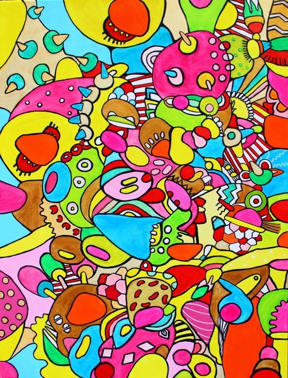 Colorful abstract art by Veera Zukova