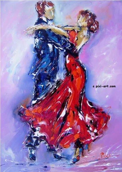 Dancers on purple