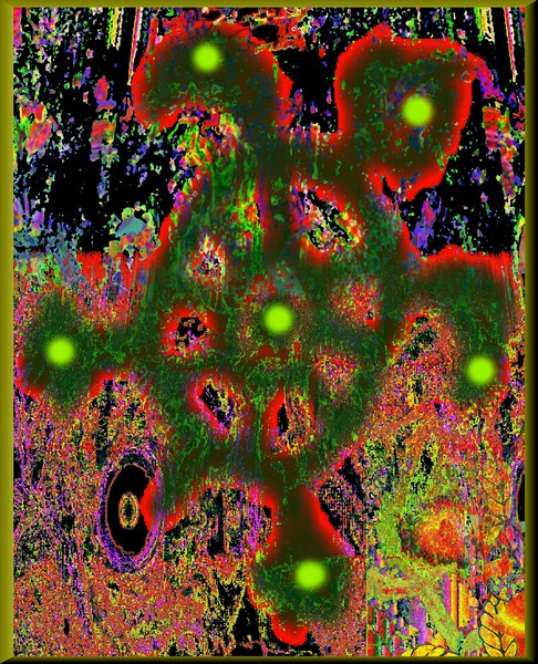 6 green dots