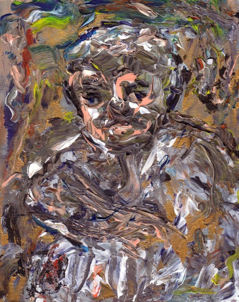 TRI-CENTENNIAL MAN ABSTRACT FINGER PAINTING