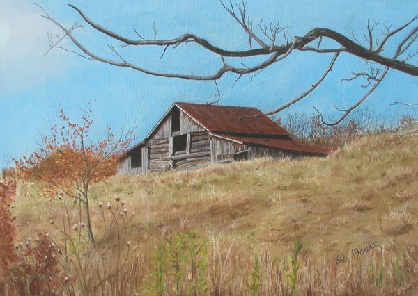 Country Barn (Pastel)