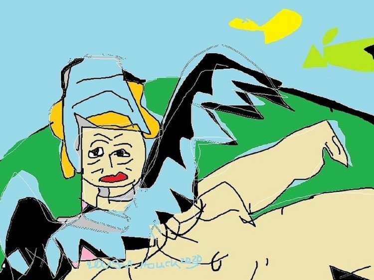 Aging  Barbarella Can't Fly Even With Angel Wings.(c) 2020 Elton Houck
