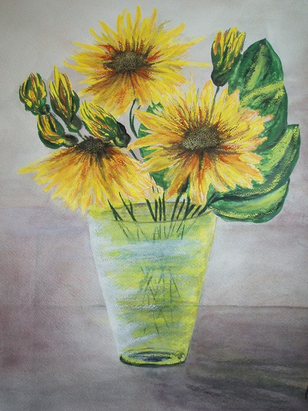 sunflower in vase