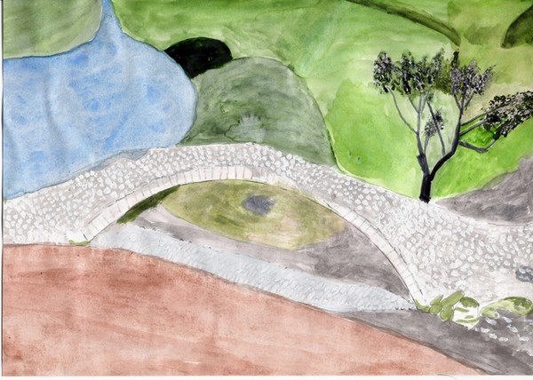 Paisaje con puente
