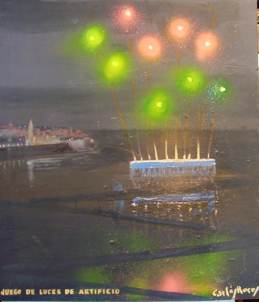 Juego de luces de artificio