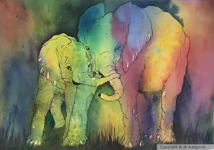 Elephant & Calf