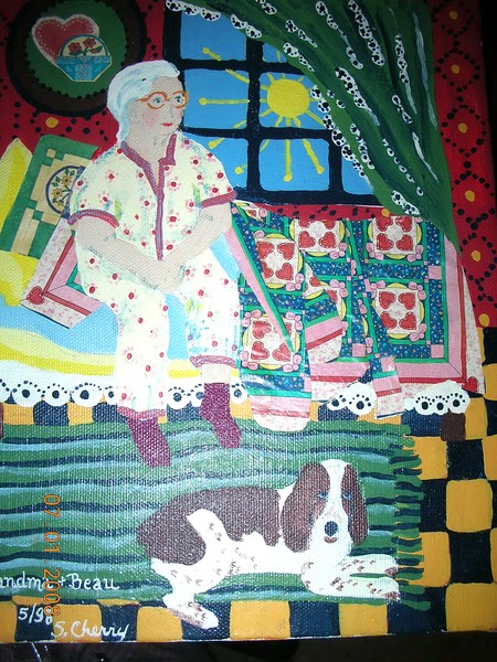 Grandma and Our Dog, Beau