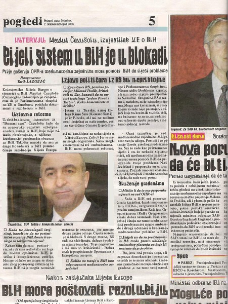 All system of the Bosnia there is in blocada