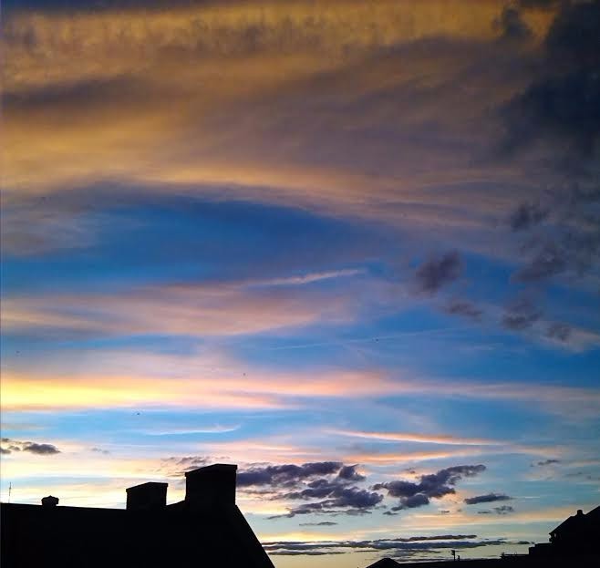 Yellow and Blue at Sunset