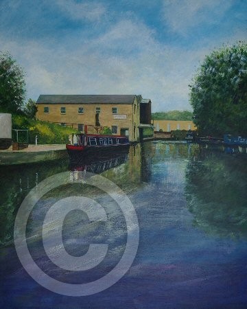 Brighouse Marina with Narrowboat