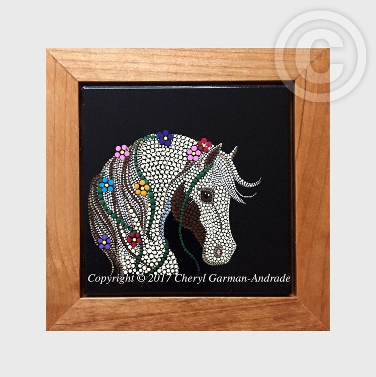 Pinto Pony Dot Art Ceramic Tile