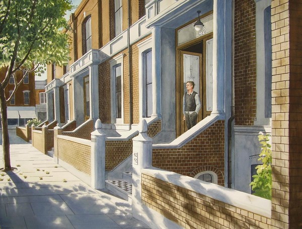 Summer morning in a city
