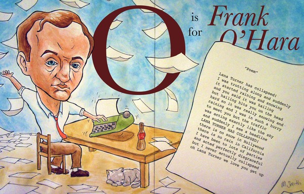 A-Z Poets spread (Frank O'Hara)