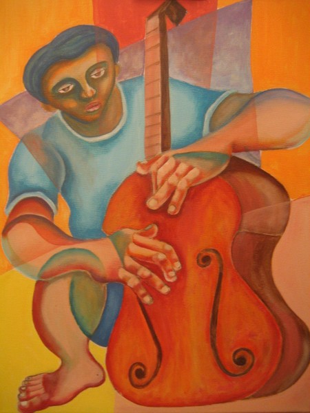 pretending musician