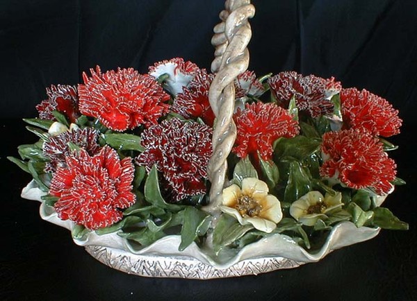 Basket of carnations