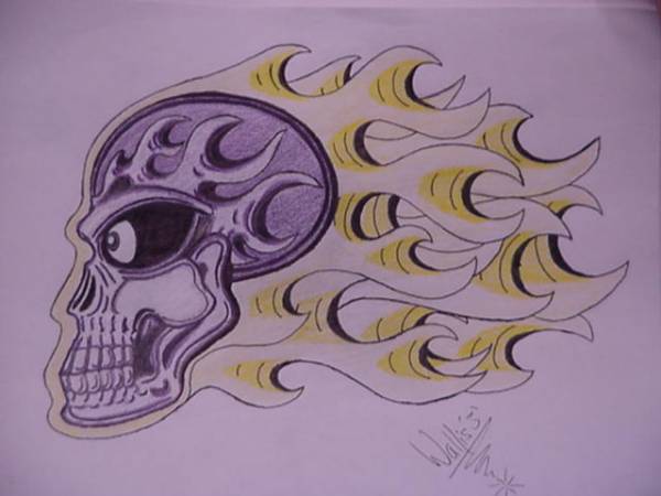 flamin skull 3