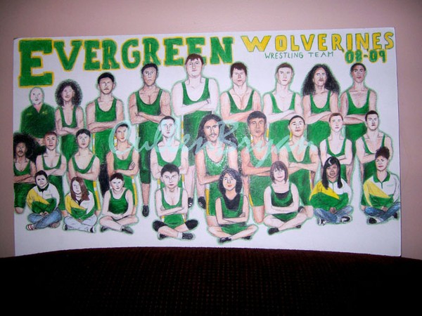 EHS Wrestling Team Portrait 08-09