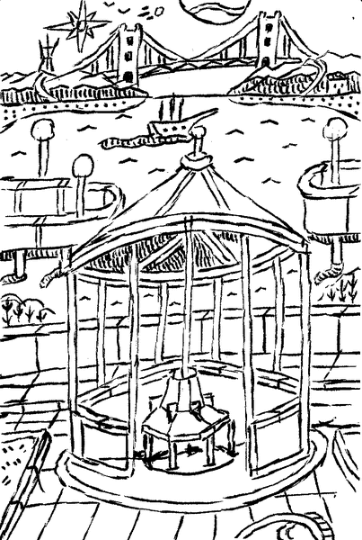 gazebo by the bridge