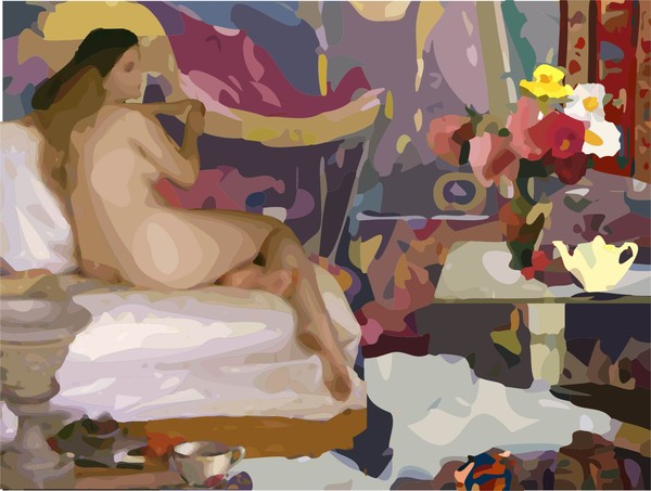 mulher em interior