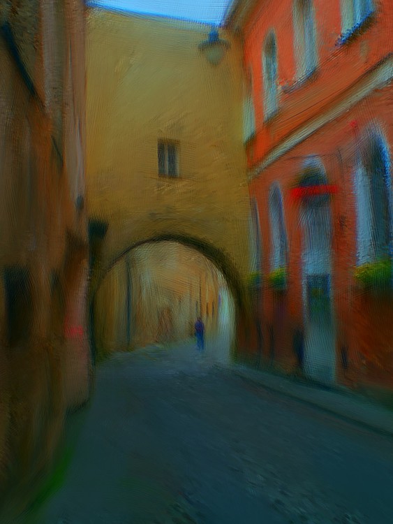 Street in old city Vilnius. 