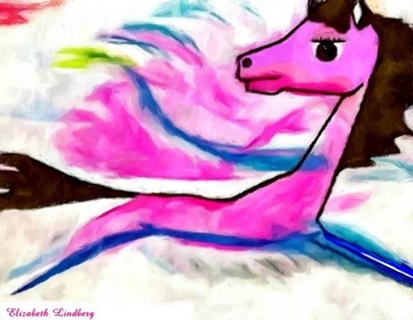 Pink Pony in the clouds