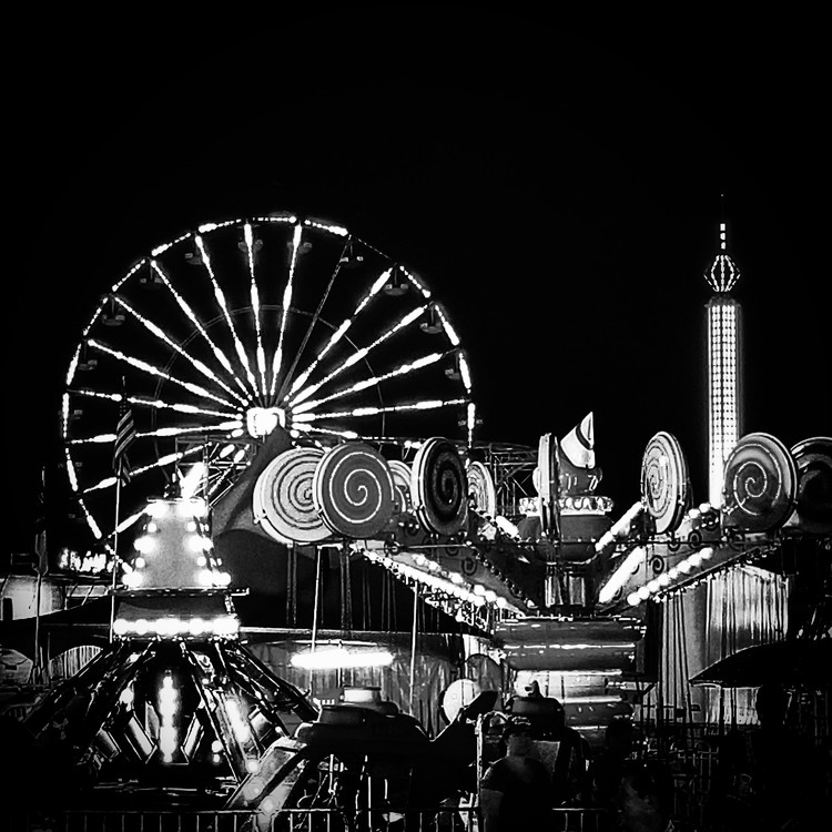 Cleveland County Fair Lights BW