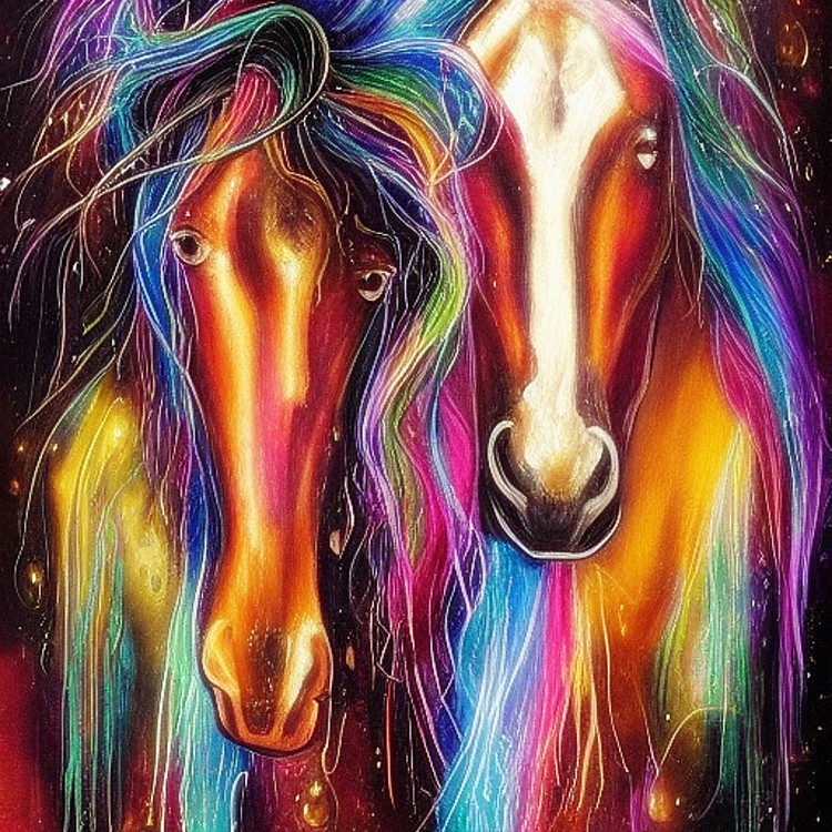 Fantasy bohemian horses