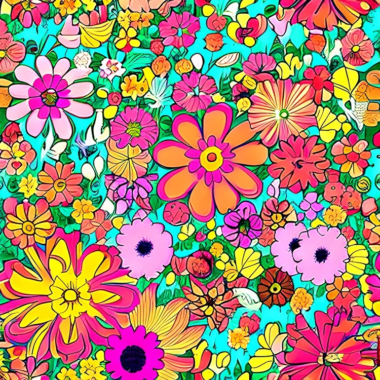 Wild abstract floral