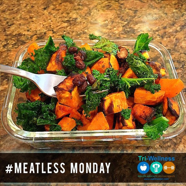 Kale Sweet potato and Black Bean Salad