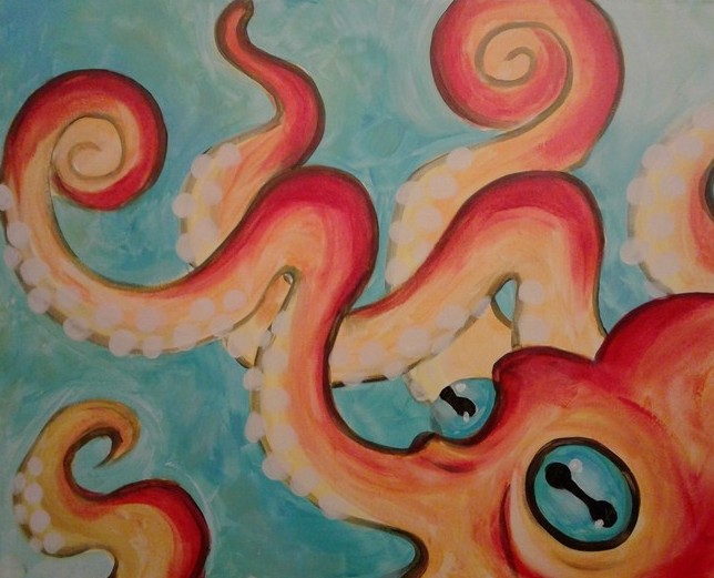 Orange Octopus 