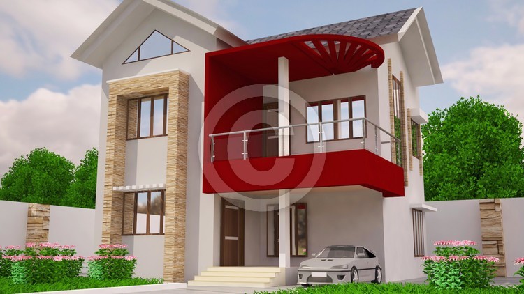 Modern exterior villa