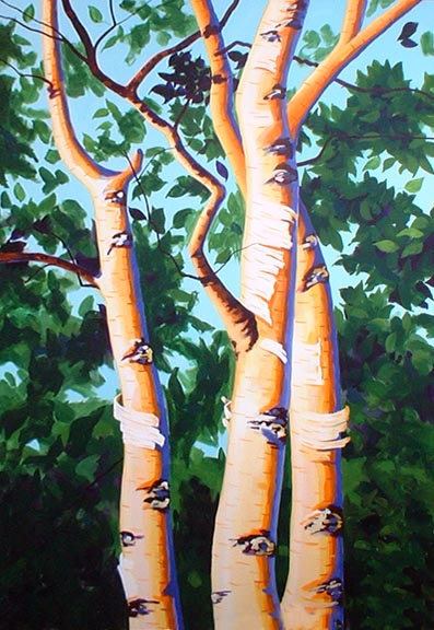 Three Birches (In Progress)