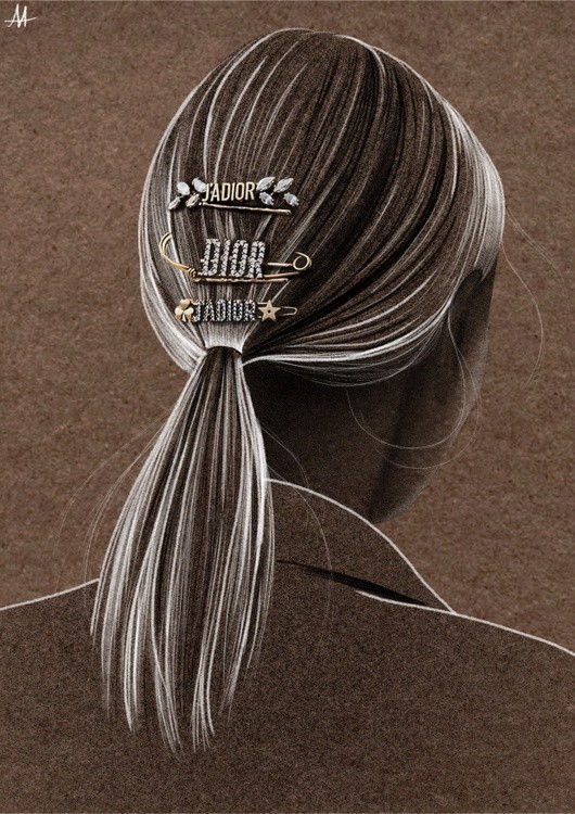 Dior hair pins 