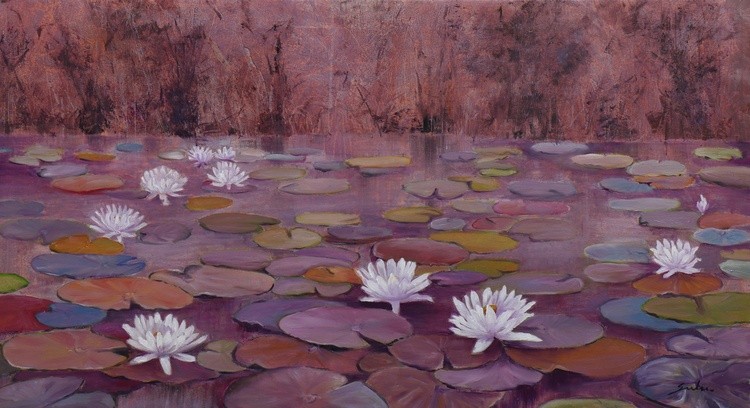 Water lily 16  48x26sold baniyan