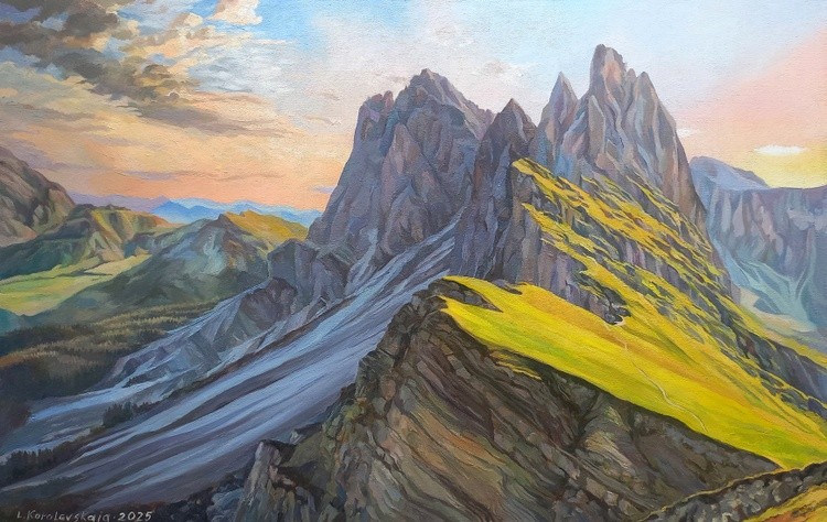 Morning over Seceda
