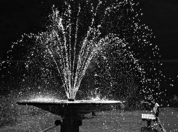 The Backlit Fountain