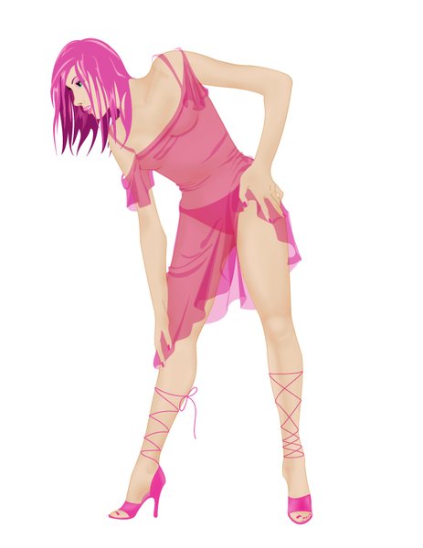 pink dress