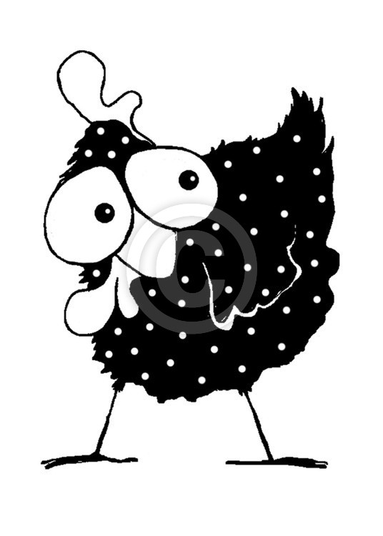 Monochrome Chicken Design