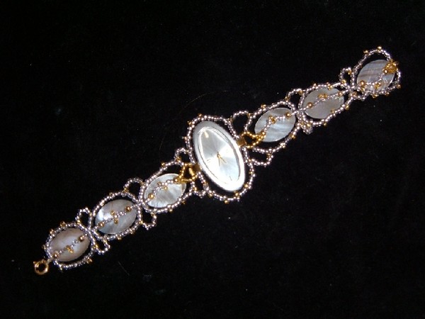 Beaded watch bracelet