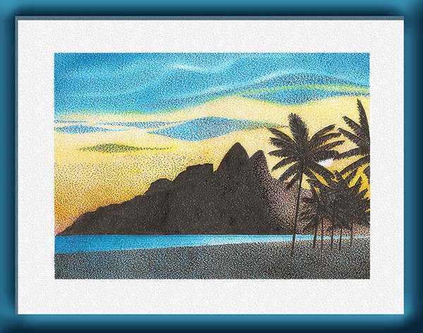 Praia de Ipanema com morro dois irmãos ao fundo