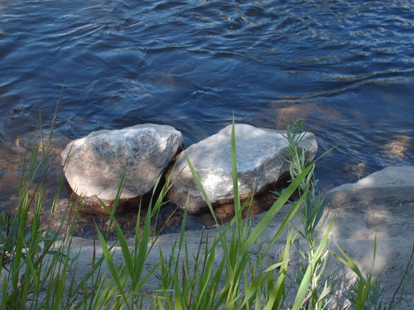 rocks and water