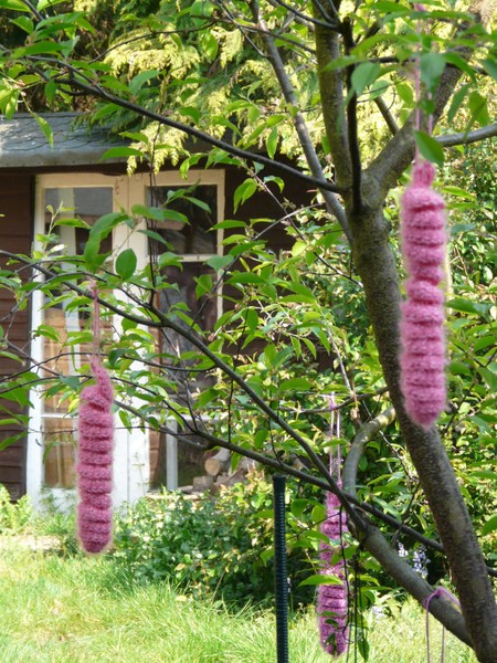 pink spiral crochet