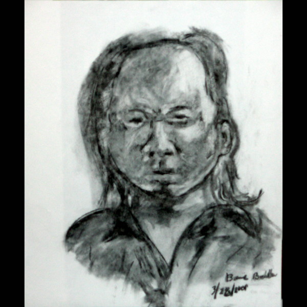 Drawing of a Model's face