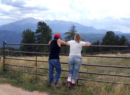 Deanna and Brian Gaze at pikes Peak