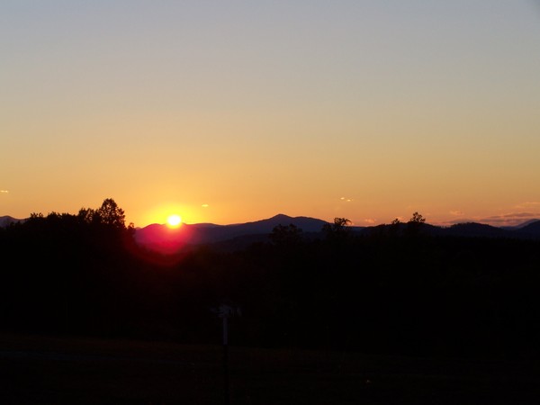 Mountain Sunset at Home