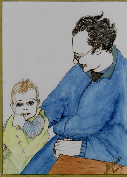 Sketch for cubist style painting of Sula's husband