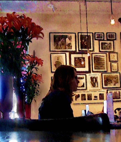 Girl in Café