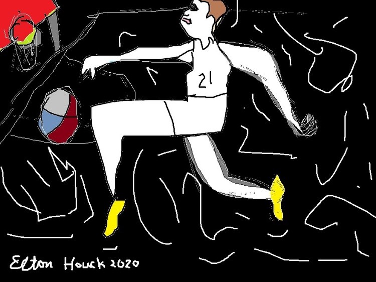 I got a BASKETBALL JONES..(c) 2020...elton houck...digital..basketball jones art