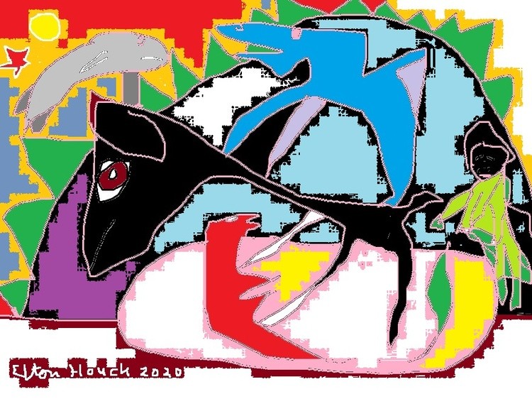 under the LITTLE TOP circus tent (c)2020,,elton houck digital..little Circus tent..art